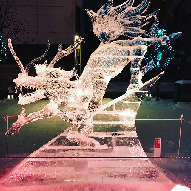 Ice sculptures at the festival