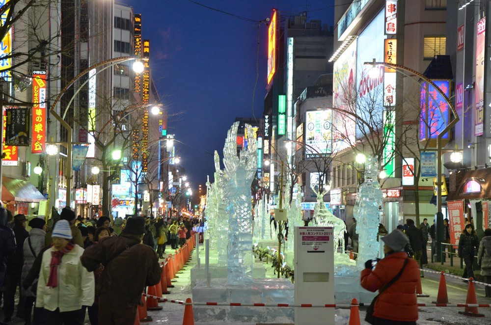 Susukino ice sculptures
