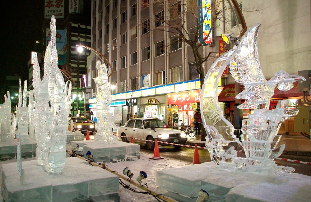 Susukino ice sculptures