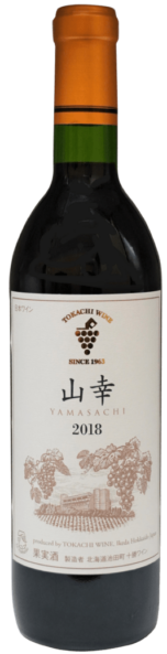 Tokachi, Yamasachi Red Wine; ¥2,872; 720ml; Grapes: Yamasachi (Red); Taste/Body: Somewhat full bodied; Alcohol Content: 12%